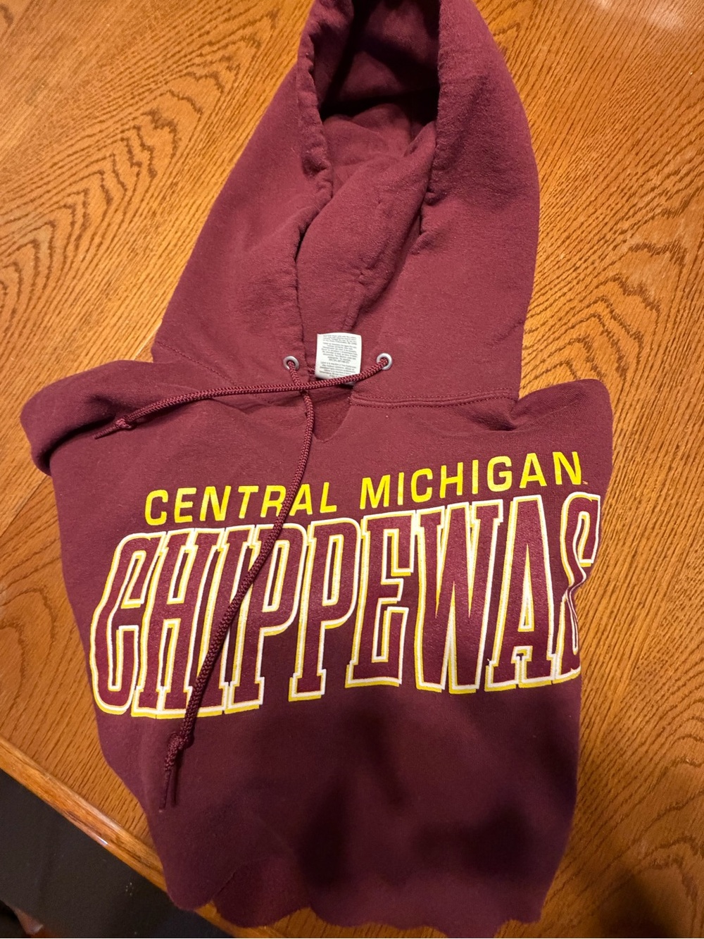 CMU Maroon Pullover Cropped Hoodie